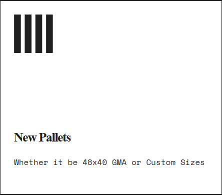 Chavez Pallets - New Pallets